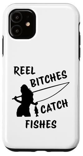 Angelrolle Hündinnen Fangen Fische Angeln Lady Angler Fangen Fische Hülle für iPhone 11 von Fishing Way Of Life