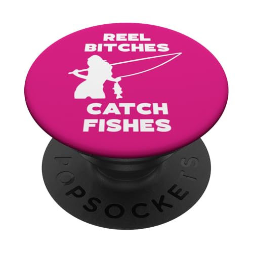 Angelrolle Hündinnen Fangen Fische Angeln Lady Angler Fangen Fische PopSockets Klebender PopGrip Angelrolle Hündinnen Fangen Fische Angeln Lady Angler Fangen Fische PopSockets Klebender PopGrip von Fishing Way Of Life