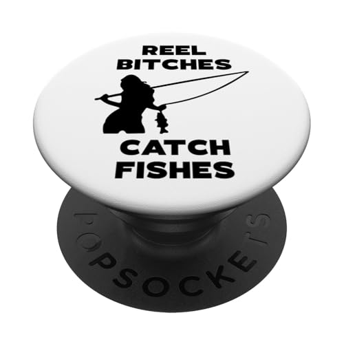 Angelrolle Hündinnen Fangen Fische Angeln Lady Angler Fangen Fische PopSockets Klebender PopGrip Angelrolle Hündinnen Fangen Fische Angeln Lady Angler Fangen Fische PopSockets Klebender PopGrip von Fishing Way Of Life