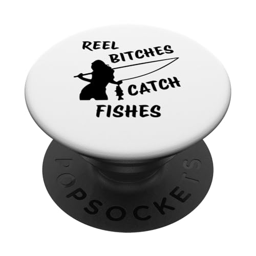 Angelrolle Hündinnen Fangen Fische Angeln Lady Angler Fangen Fische PopSockets Klebender PopGrip Angelrolle Hündinnen Fangen Fische Angeln Lady Angler Fangen Fische PopSockets Klebender PopGrip von Fishing Way Of Life