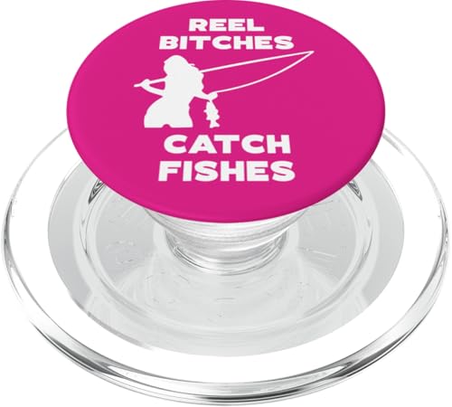 Angelrolle Hündinnen Fangen Fische Angeln Lady Angler Fangen Fische PopSockets PopGrip für MagSafe von Fishing Way Of Life