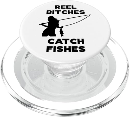 Angelrolle Hündinnen Fangen Fische Angeln Lady Angler Fangen Fische PopSockets PopGrip für MagSafe von Fishing Way Of Life