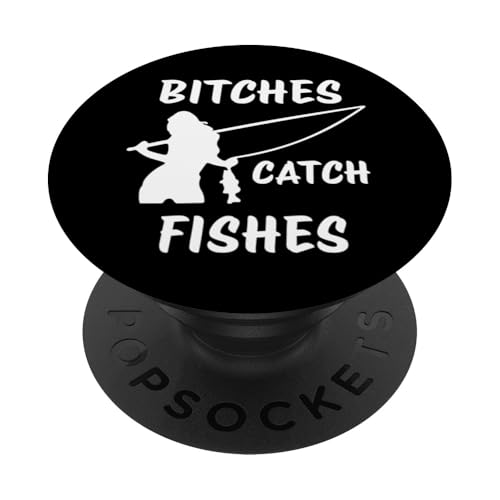 Hündinnen fangen Fische Angeln Lady Angler Fangen Fische PopSockets Klebender PopGrip Hündinnen fangen Fische Angeln Lady Angler Fangen Fische PopSockets Klebender PopGrip von Fishing Way Of Life