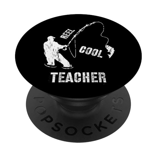 Reel Cool Teacher Opa Angler Angeln Fischer Geschenk PopSockets Klebender PopGrip Reel Cool Teacher Opa Angler Angeln Fischer Geschenk PopSockets Klebender PopGrip von Fishing Way of Life
