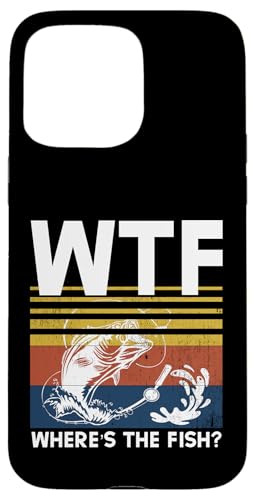 WTF Where's The Fish? Angler Fisherman USA Flagge Angeln Hülle für iPhone 15 Pro Max von Fishing Way of Life