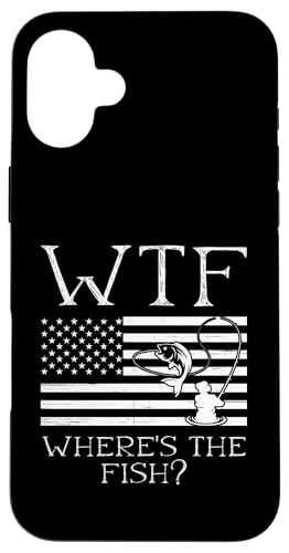 WTF Where's The Fish? Angler Fisherman USA Flagge Angeln Hülle für iPhone 16 Plus von Fishing Way of Life
