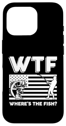 WTF Where's The Fish? Angler Fisherman USA Flagge Angeln Hülle für iPhone 16 Pro WTF Where's The Fish? Angler Fisherman USA Flagge Angeln Hülle für iPhone 16 Pro von Fishing Way of Life