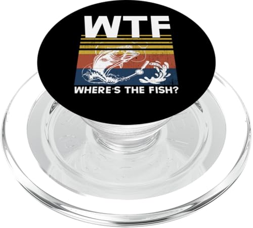 WTF Where's The Fish? Angler Fisherman USA Flagge Angeln PopSockets PopGrip für MagSafe WTF Where's The Fish? Angler Fisherman USA Flagge Angeln PopSockets PopGrip für MagSafe von Fishing Way of Life