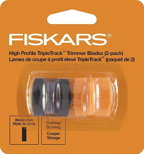 Fiskars 01-001555J TripleTrack High Profile Ersatzklingen Cut/Score Style I, 3,8 x 3,8 x 2,5 cm, Schwarz und Orange von Fiskars