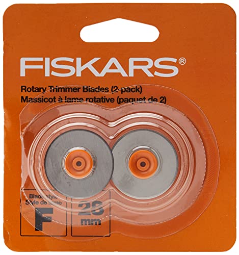 Fiskars 199070–1001 Ersatzklingen für Papierschneidemaschine, Stil F, 28 mm, silberfarben von Fiskars