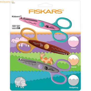 Fiskars Kinder-Dekorschere Zootiere VE=3 Stück von Fiskars