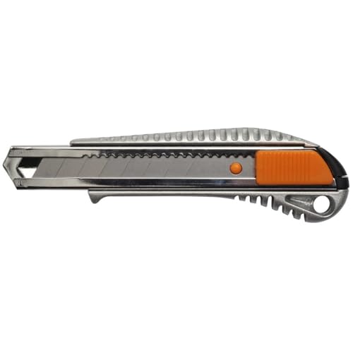 Fiskars Profi-Cuttermesser aus Metall, 18 mm, Orange/Metall, 1004617 von Fiskars
