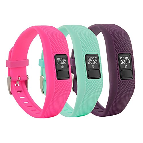 Fit-Power - Ersatz-Bänder für Garmin Vivofit 3 / Vivofit JR, Silikon, für Garmin Vivofit 3 JR (ohne Tracker), 3plaind von Fit-power