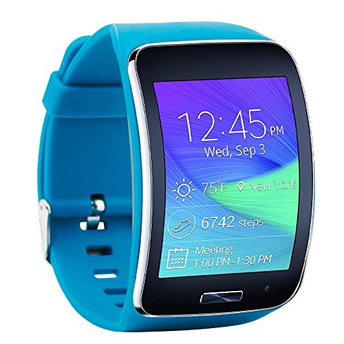 Fit-Power Ersatzarmband für Samsung Galaxy Gear S R750 Smart Watch, verstellbare Größe, kabellos, Smartwatch, Zubehör, Band, Gurt, mit sicherem Verschluss, Pack of 4B von Fit-power