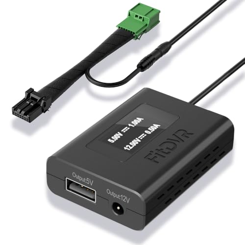 Dashcam Netzteil(7-Pin) passend für Honda&Acura(Civic CRV ILX, ect.) LED-Anzeige USB-Stromversorgung, Anschluss an automatisch abblendenden Rückspiegel, 5V 12V Ausgang, D3-018 von FitDVR