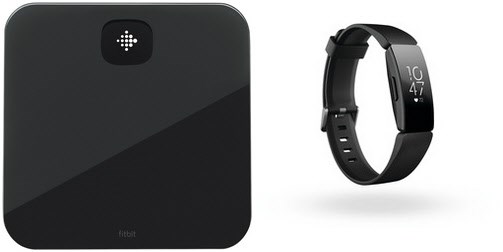 Aria Air Bundle Inspire HR FB203BKBNDL-DH Bluetooth Personenwaage schwarz von Fitbit