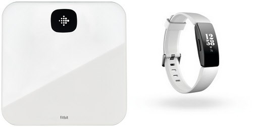 Aria Air Bundle Inspire HR FB203WTBNDL-DH Bluetooth Personenwaage weiß von Fitbit