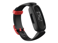 Fitbit Ace 3, Aktivitäts-Trackerarmband, PMOLED, Wasserfest, Schwarz, Rot von Fitbit
