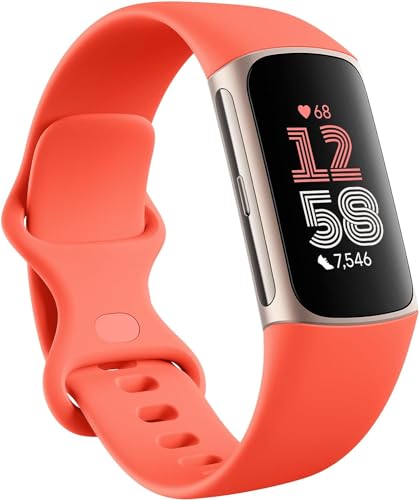 Fitbit Google Charge 6 Activity Tracker mit 6 Monaten Premium-Mitgliedschaft inklusive, 7 Tage Akkulaufzeit und Google Wallet und Google Maps - Koralle/Champagner Gold Aluminium Fitbit Google Charge 6 Activity Tracker mit 6 Monaten Premium-Mitgliedschaft inklusive, 7 Tage Akkulaufzeit und Google Wallet und Google Maps - Koralle/Champagner Gold Aluminium von Fitbit