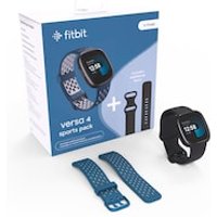 Fitbit Versa 4 Bundle Fitness-Smartwatch Schwarz/Saphir von Fitbit
