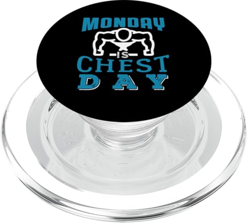 Fitness-Zitat Montag ist Brusttag PopSockets PopGrip für MagSafe Fitness-Zitat Montag ist Brusttag PopSockets PopGrip für MagSafe von Fitness And Workout Designs For Gym Goers