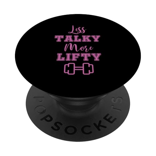 Less Talky More Lifty Fitness-Zitat PopSockets Klebender PopGrip Less Talky More Lifty Fitness-Zitat PopSockets Klebender PopGrip von Fitness And Workout Designs For Gym Goers