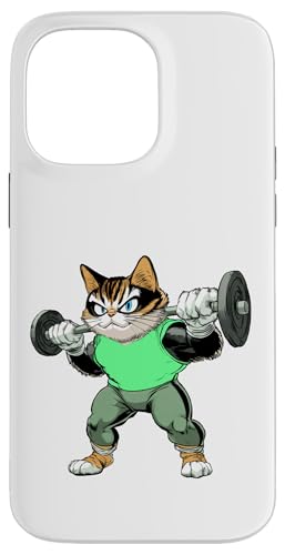 Katze Fitness Hülle für iPhone 14 Pro Max von Fitness Animals