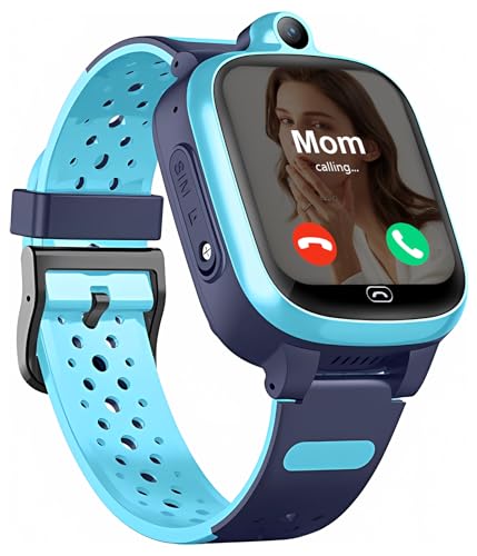 Fitonme 4G Smartwatch Kinder GPS Tracker Uhr Telefon WLAN Wasserdichter Echtzeit-Position Videoanrufnachricht Schrittzähler Geofence SOS Anti-Lost für die frühkindliche Bildung Kinder GPS Uhr von Fitonme