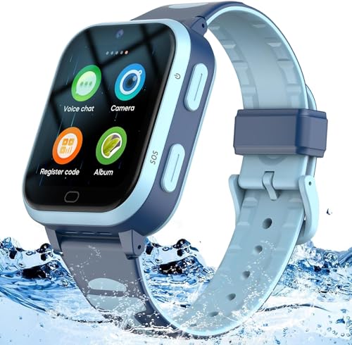 Fitonme 4G Smartwatch Kinder GPS Tracker Uhr Telefon WLAN Wasserdichter Echtzeit-Position Videoanrufnachricht Schrittzähler Geofence SOS Anti-Lost für die frühkindliche Bildung Kinder GPS Uhr von Fitonme