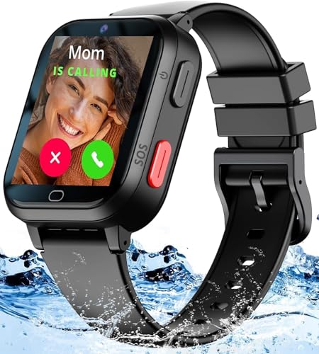 Fitonme GPS Kinder Smartwatch,4G GPS Tracker Uhr Telefon WLAN Wasserdichter Echtzeit-Position Videoanrufnachricht Schrittzähler Geofence SOS Anti-Lost für die frühkindliche Bildung Kinder GPS Uhr von Fitonme