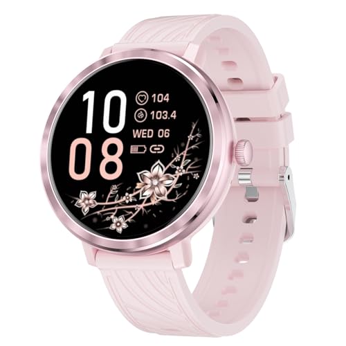 Smartwatch Damen, Smart Watch mit Telefonfunktion, 1,19" AMOLED Fitnessuhr Damen Sportuhr mit 100 Sportmodi & IP68, Herzfrequenz SpO2 Schlafmonitor, Armbanduhr Schrittzähler Uhr für Android iOS Rosa Smartwatch Damen, Smart Watch mit Telefonfunktion, 1,19" AMOLED Fitnessuhr Damen Sportuhr mit 100 Sportmodi & IP68, Herzfrequenz SpO2 Schlafmonitor, Armbanduhr Schrittzähler Uhr für Android iOS Rosa von Fitonme