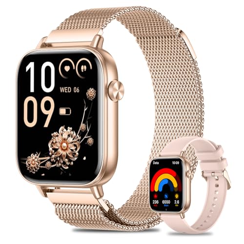Fitonme Smartwatch Damen, 1.83 Zoll HD-Display Smart Watch mit Telefonfunktion, 100+ Sportmodi Fitness Tracker mit Herzfrequenz SpO2 Schlafmonitor, IP68 Wasserdicht Fitnessuhr für Android iOS Roségold Fitonme Smartwatch Damen, 1.83 Zoll HD-Display Smart Watch mit Telefonfunktion, 100+ Sportmodi Fitness Tracker mit Herzfrequenz SpO2 Schlafmonitor, IP68 Wasserdicht Fitnessuhr für Android iOS Roségold von Fitonme