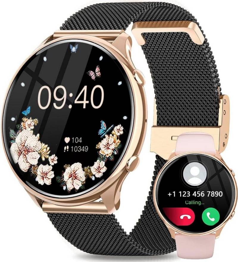 Fitonme Telefonfunktion Frauen's Smartwatch (1,39 Zoll), Mit herausragenden Funktionen, bestem Design & eleganter Optik SPO2 von Fitonme