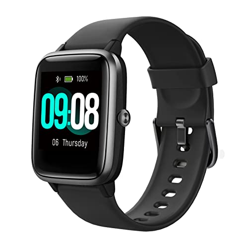 Smart Watch Fitness Tracker Fitness mit herzfrequenz,SmartWatch IP68 Wasserdicht Fitness Uhr Voller Touchscreen mit Musiksteuer Schlafmonitor Uhren für Damen Herren Kinder von Fitpolo