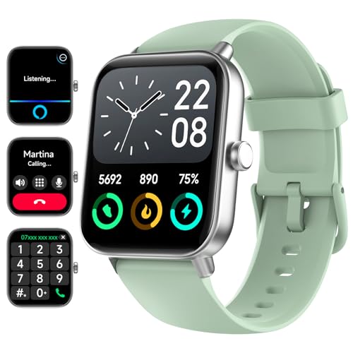 Smart Watch Fitness Tracker Fitness mit herzfrequenz,SmartWatch IP68 Wasserdicht Fitness Uhr Voller Touchscreen mit Musiksteuerfunktion Schlafmonitor Uhren für Damen Herren Kinder von Fitpolo