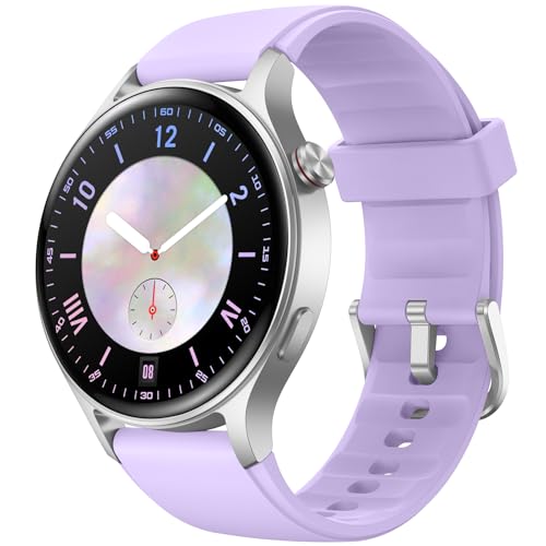 Smartwatch Damen Rund mit Telefonfunktion- 1.32" AMOLED Display, Fitnessuhr mit 110+ Sportmodi &3ATM, Uhren Damen Herren für iOS/Android Schrittzähler mit Pulsmesser/ SpO2/ Schlafmonitor- Lila Smartwatch Damen Rund mit Telefonfunktion- 1.32" AMOLED Display, Fitnessuhr mit 110+ Sportmodi &3ATM, Uhren Damen Herren für iOS/Android Schrittzähler mit Pulsmesser/ SpO2/ Schlafmonitor- Lila von Fitpolo