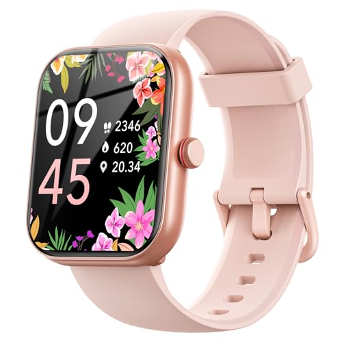 Smartwatch Herren Damen mit Telefonfunktion Alexa Integriert -Fitnessuhr 110+ Sportmodi &IP68-1,91" Schrittzähler Uhr für Android iOS Armbanduhr mit Pulsmesser SpO2 Stress Schlafmonitor -Rosa von Fitpolo