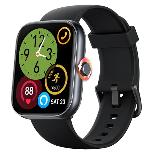 Smartwatch Herren Damen mit Telefonfunktion Alexa Integriert -Fitnessuhr 110+ Sportmodi &IP68 -Schrittzähler Uhr Armbanduhr mit Pulsmesser SpO2 Stress Schlafmonitor - Black Smartwatch Herren Damen mit Telefonfunktion Alexa Integriert -Fitnessuhr 110+ Sportmodi &IP68 -Schrittzähler Uhr Armbanduhr mit Pulsmesser SpO2 Stress Schlafmonitor - Black von Fitpolo