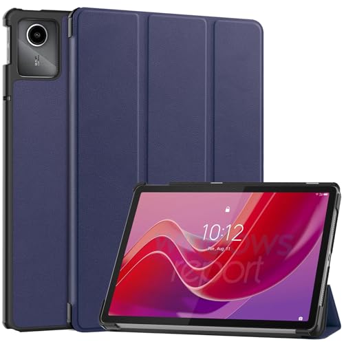 Fitudoos Hülle Kompatibel mit Lenovo Tab M11(TB330) 11 Zoll 2024- Ultra Dünn mit Standfunktion Slim Smart Schutzhülle,mit Automatischer Schlaf-/Wachmodus–Blau von Fitudoos