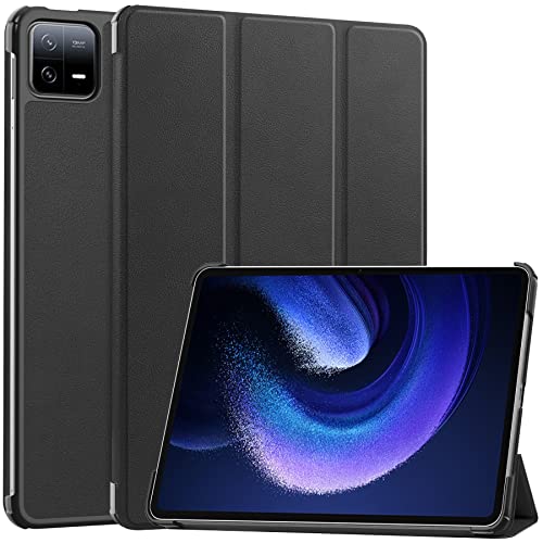 Fitudoos Hülle Kompatibel mit Xiaomi Pad 6/6 Pro - Ultra Dünn mit Standfunktion Slim Smart Schutzhülle –Schwarz von Fitudoos