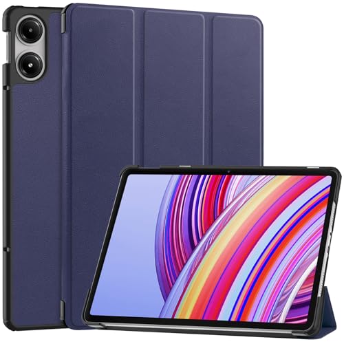 Fitudoos Hülle Kompatibel mit Xiaomi Redmi Pad Pro 5G/4G/Poco Pad 12.1 Zoll- Ultra Dünn mit Standfunktion Slim Smart Schutzhülle,mit Automatischer Schlaf-/Wachmodus–Blau von Fitudoos