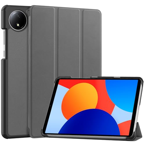 Fitudoos Hülle Kompatibel mit Xiaomi Redmi Pad SE 4G 8.7 Zoll - Ultra Dünn mit Standfunktion Slim Smart Schutzhülle,mit Automatischer Schlaf-/Wachmodus–Grau von Fitudoos
