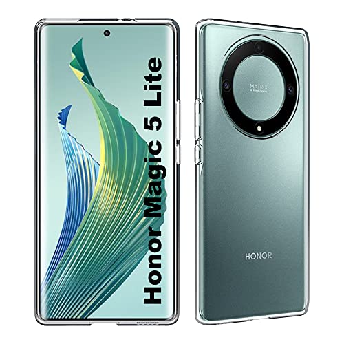 Fitudoos Hülle für Honor Magic 5 Lite 5G Hülle,Soft Schutzhülle Liquid Silicone hülle,Hochwertiges Silikon Premium TPU Handyhülle für Honor Magic 5 Lite 5G -Transparent. von Fitudoos