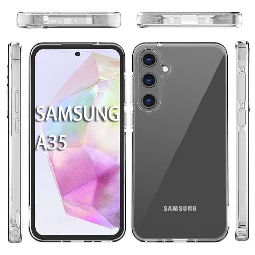 Fitudoos Hülle für Samsung Galaxy A35 5G,Soft Schutzhülle Liquid Silicone hülle,Hochwertiges Silikon Premium TPU Handyhülle für Samsung Galaxy A35 5G -Transparent. von Fitudoos