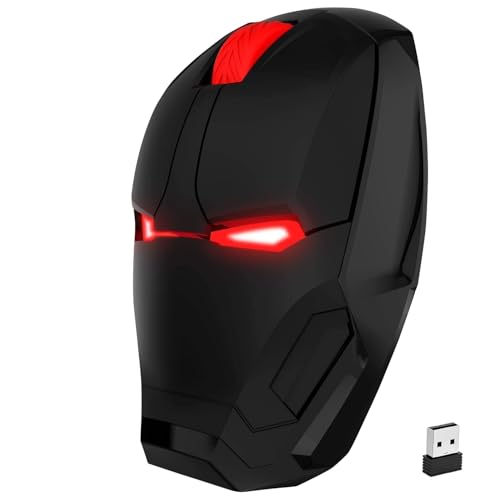 Fitzladd Kabellose Computermaus, 2,4 G, tragbar, mobiler Computer, Klick, leise, optische Mäuse mit USB-Empfänger, für Macbook, Notebook, PC, Computer, Laptop (schwarz) von Fitzladd