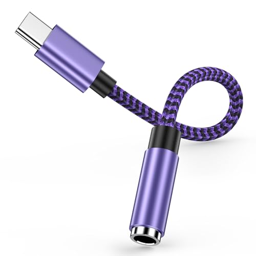 USB C auf Klinke Adapter, USB Typ C auf 3,5 mm Kopfhörer Adapter Audio, Adapter USB C auf Klinke mit DAC Chip für Samsung Galaxy S25 S24 S23 A55,A54 5g,iPhone 16/15 Pro,Xiaomi,Google Pixel von FiveBox