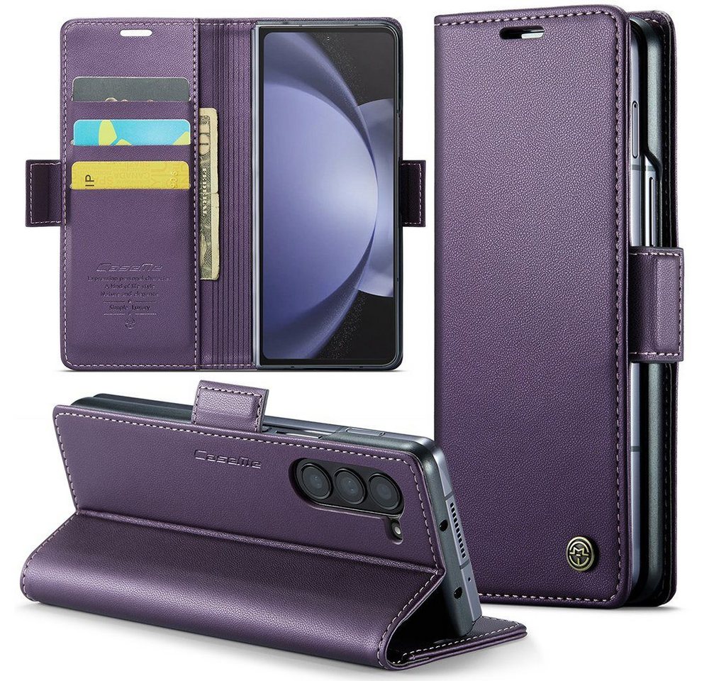 Fivejoy Smartphone-Hülle Handyhülle für Samsung S24/Plus/Ultra Klapp Schutzhülle mit Kartenfach von Fivejoy