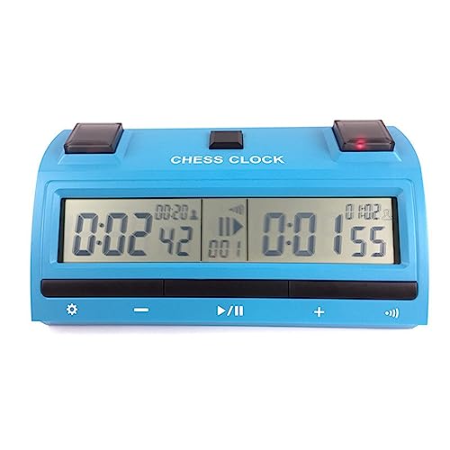 Fivetwofive 1 Stück Professioneller Schach-Digital-Timer, Count Up Down, Brettspiel, Stoppuhr, Bonus, Wettkampf-Stundenzähler, ABS Fivetwofive 1 Stück Professioneller Schach-Digital-Timer, Count Up Down, Brettspiel, Stoppuhr, Bonus, Wettkampf-Stundenzähler, ABS von Fivetwofive