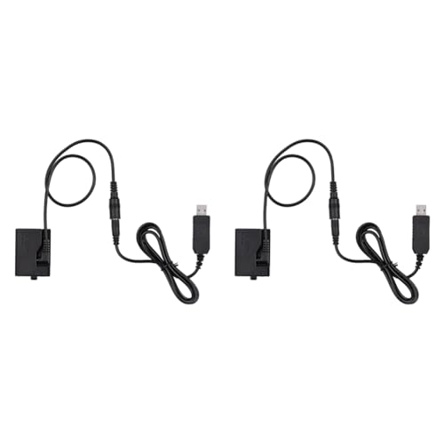 Fivetwofive 2X -E10 5V USB Dummy Batterie DC Koppler Adapter (für LP-E10) für Rebel T3 / T5 / T6 / T7 / T100 von Fivetwofive
