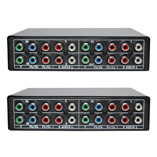 Fivetwofive 2X RGB Component Switch Selektor 5 3-Wege YPBPR Kabel Komponente Switch AV Switcher für PS2 DVD Player TV Fivetwofive 2X RGB Component Switch Selektor 5 3-Wege YPBPR Kabel Komponente Switch AV Switcher für PS2 DVD Player TV von Fivetwofive
